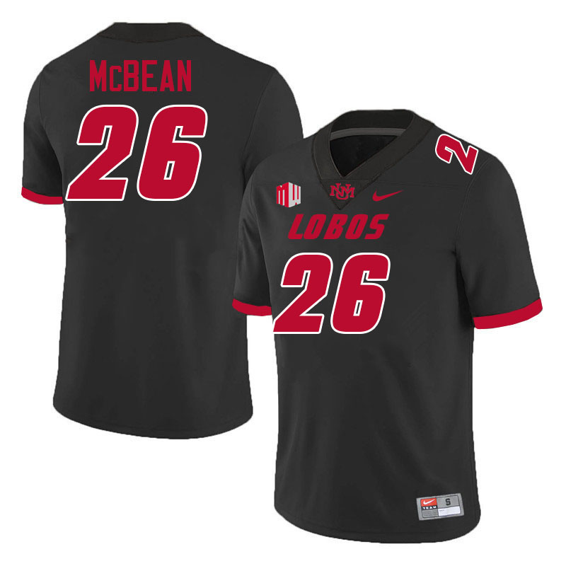 CJ McBean UNM Lobos Jersey,New Mexico Lobos Football Jersey,Uniforms-Black